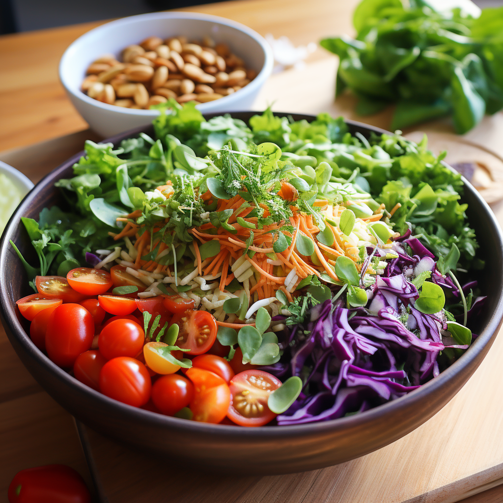 Microgreens Salad with Lemon Vinaigrette